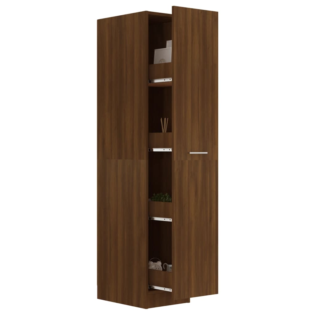 vidaXL Apothekerschrank Braun Eichen-Optik 30x42,5x150cm Holzwerkstoff