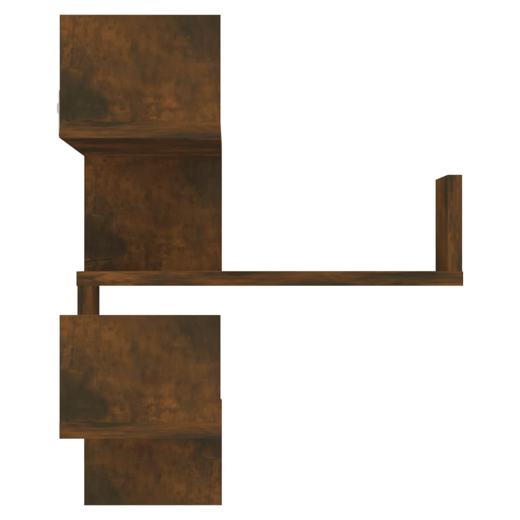 vidaXL Wand-Eckregale 2 Stk. Räuchereiche 40x40x50 cm Holzwerkstoff