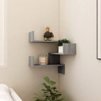 vidaXL Wand-Eckregal Grau Sonoma 40x40x50 cm Holzwerkstoff