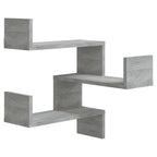 vidaXL Wand-Eckregale 2 Stk. Grau Sonoma 40x40x50 cm Holzwerkstoff