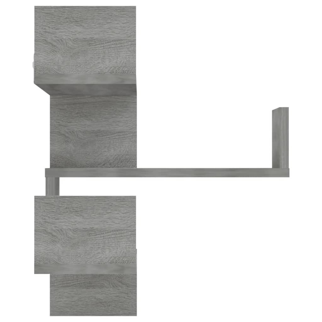 vidaXL Wand-Eckregale 2 Stk. Grau Sonoma 40x40x50 cm Holzwerkstoff