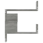 vidaXL Wand-Eckregale 2 Stk. Grau Sonoma 40x40x50 cm Holzwerkstoff