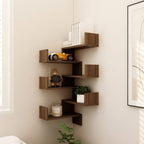 vidaXL Wand-Eckregale 2 Stk. Braun Eiche 40x40x50 cm Holzwerkstoff
