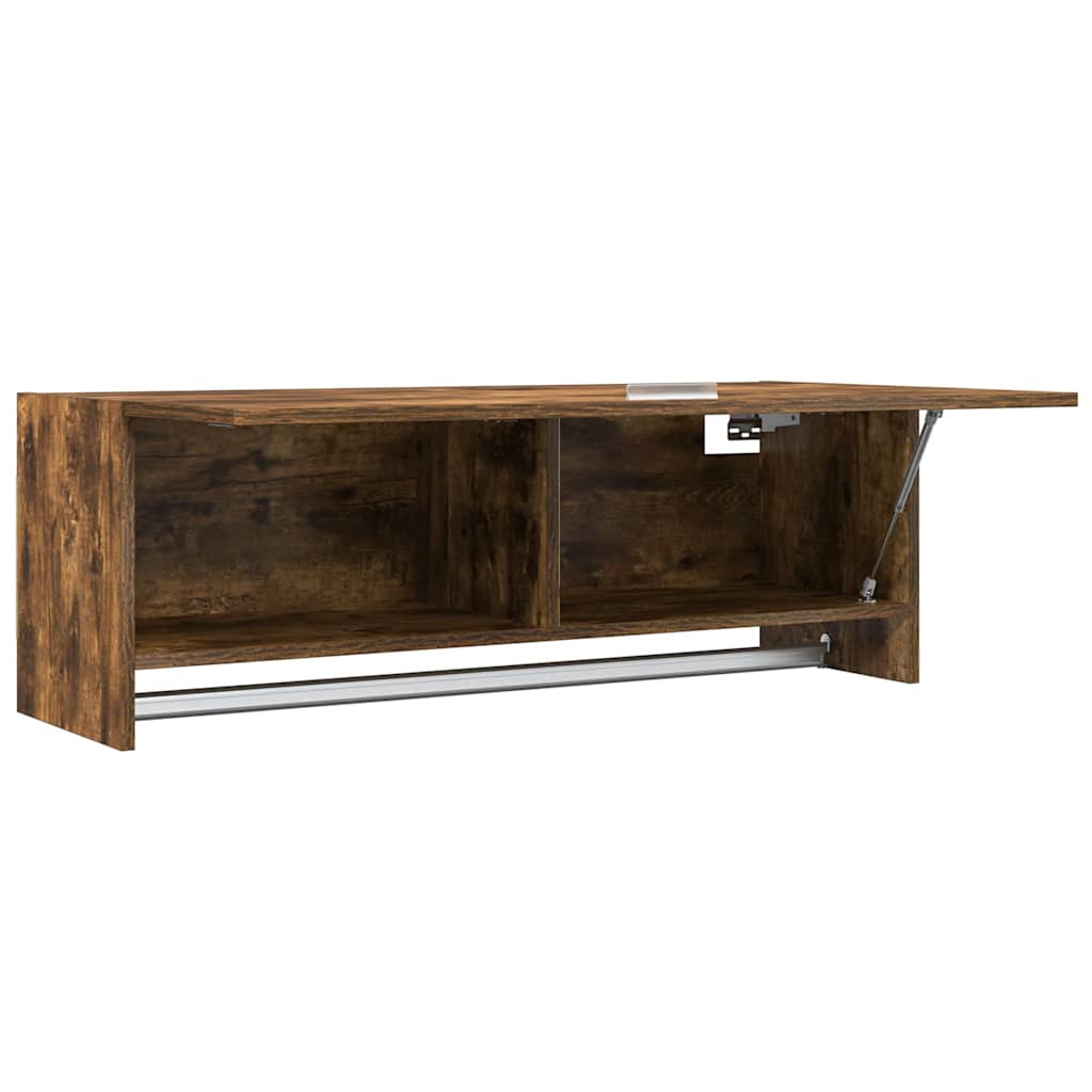 vidaXL Kleiderschrank Räuchereiche 100x32,5x35 cm Holzwerkstoff