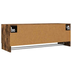 vidaXL Kleiderschrank Räuchereiche 100x32,5x35 cm Holzwerkstoff