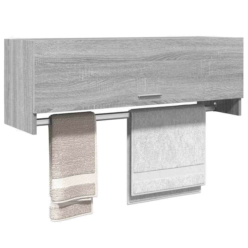 vidaXL Kleiderschrank Grau Sonoma 100x32,5x35 cm Holzwerkstoff