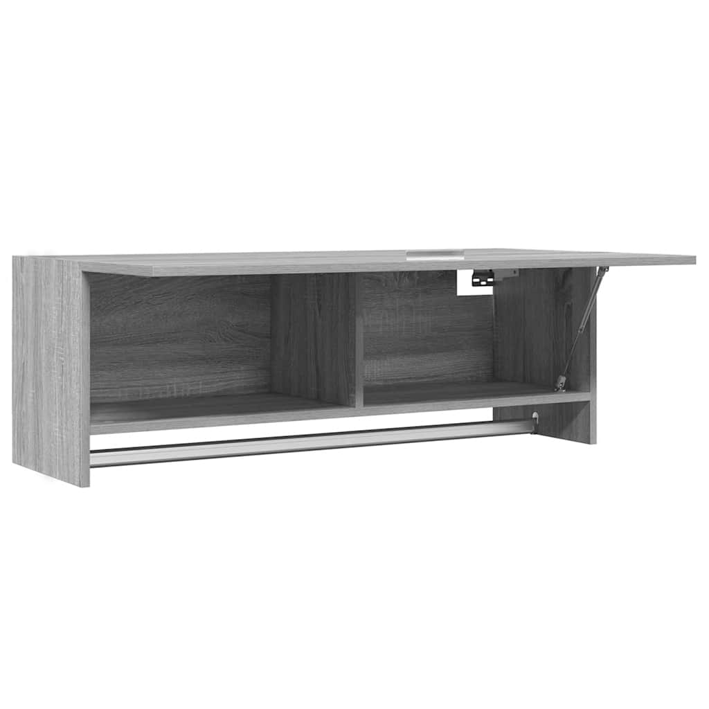 vidaXL Kleiderschrank Grau Sonoma 100x32,5x35 cm Holzwerkstoff