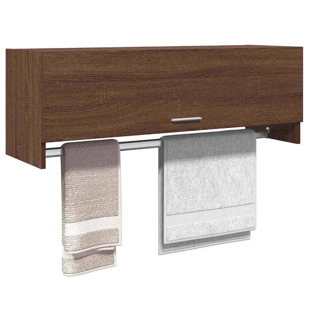 vidaXL Kleiderschrank Braun Eichen-Optik 100x32,5x35 cm Holzwerkstoff