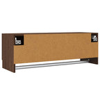 vidaXL Kleiderschrank Braun Eichen-Optik 100x32,5x35 cm Holzwerkstoff