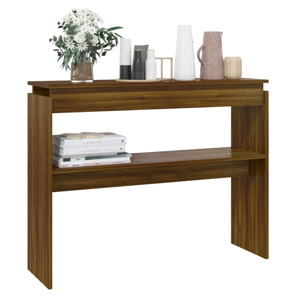 vidaXL Konsolentisch Braun Eichen-Optik 102x30x80 cm Holzwerkstoff