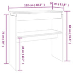 vidaXL Konsolentisch Braun Eichen-Optik 102x30x80 cm Holzwerkstoff