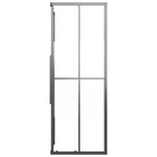 vidaXL Duschkabine Halbmatt ESG 80x80x180 cm Schwarz