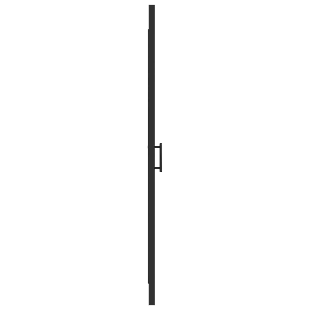 vidaXL Duschtür 81x195 cm Halbmatt Hartglas Schwarz
