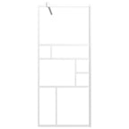 vidaXL Duschwand für Walk-In Dusche 80x195 cm ESG-Glas Weiß