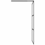 vidaXL Duschwand für Walk-In Dusche 80x195 cm ESG Mattiert Schwarz
