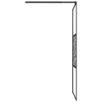 vidaXL Duschwand für Walk-In Dusche 80x195 cm ESG Steindesign Schwarz