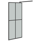 vidaXL Duschwand für Walk-in Dusche 80x195 cm Dunkles Sicherheitsglas