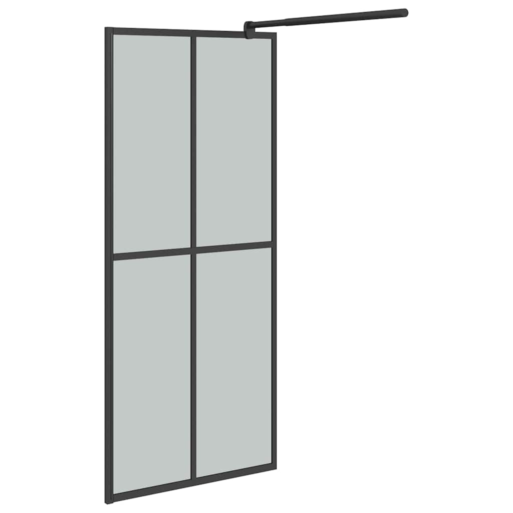 vidaXL Duschwand für Walk-in Dusche 80x195 cm Dunkles Sicherheitsglas