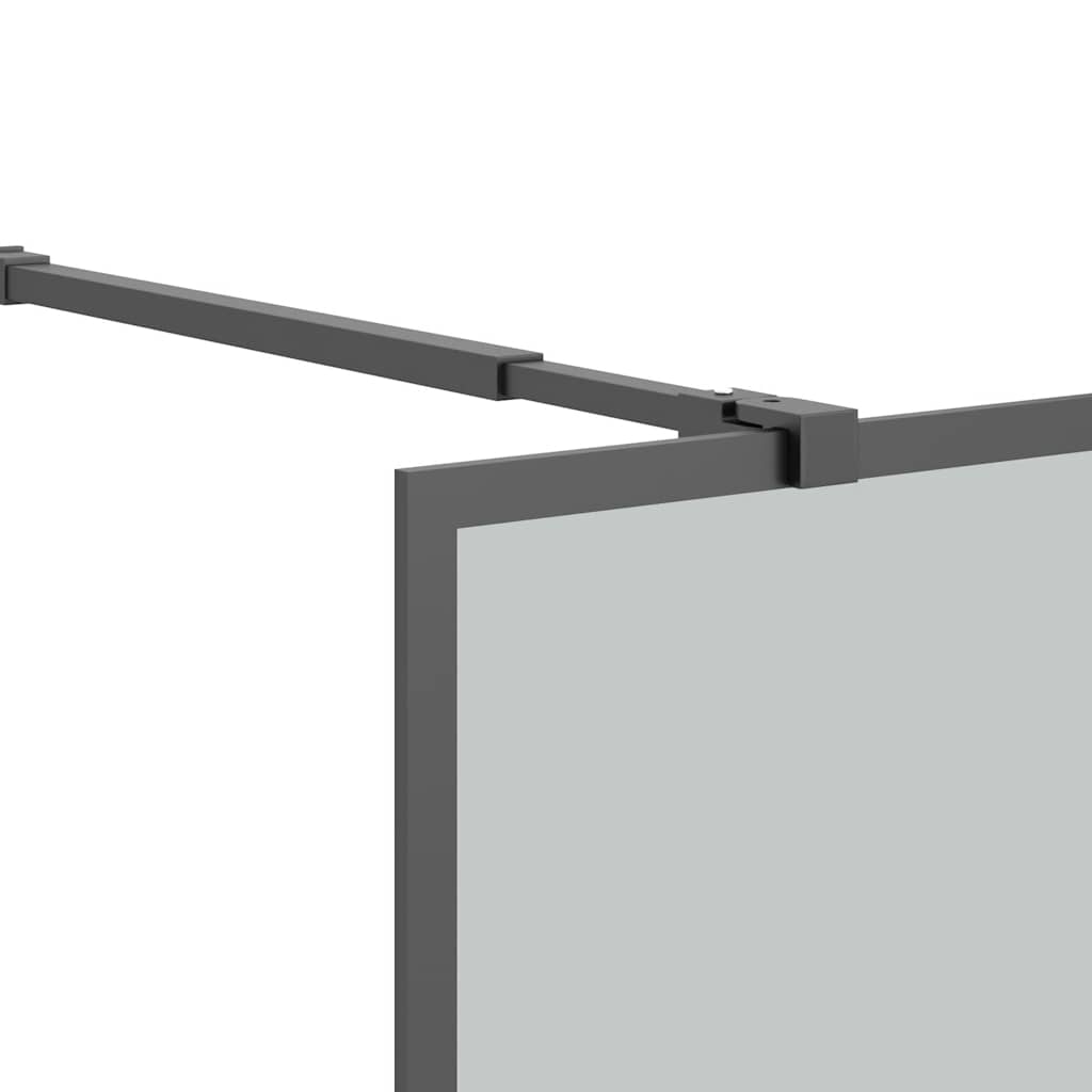 vidaXL Duschwand für Walk-in Dusche 80x195 cm Dunkles Sicherheitsglas
