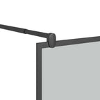 vidaXL Duschwand für Walk-In Dusche 80x195 cm Dunkel ESG Glas Schwarz