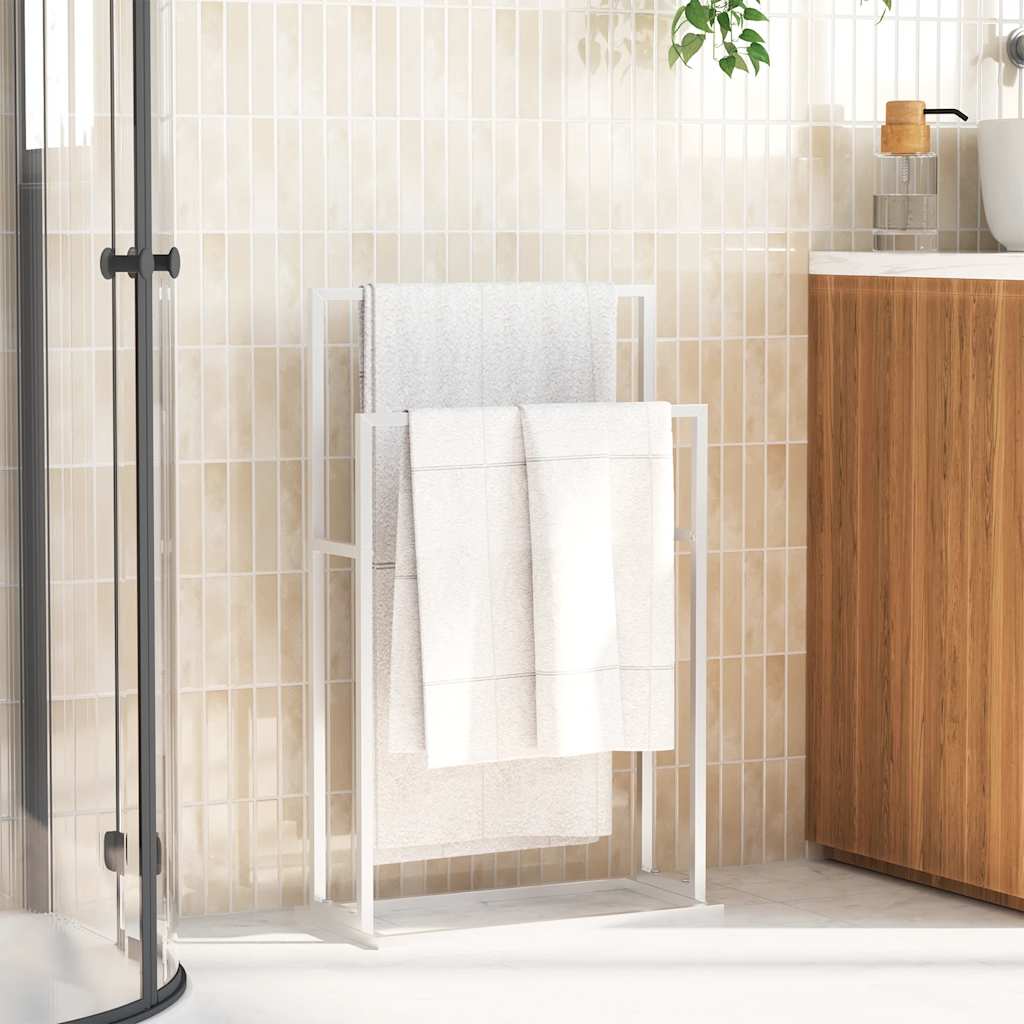 vidaXL Handtuchständer Weiß 48x24x78,5 cm Eisen