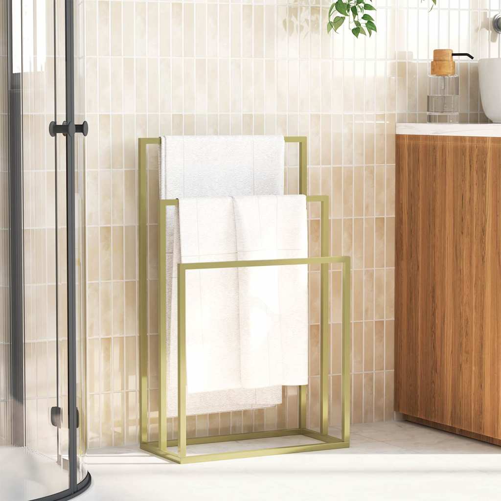 vidaXL Handtuchständer Golden 48x24x79 cm Eisen