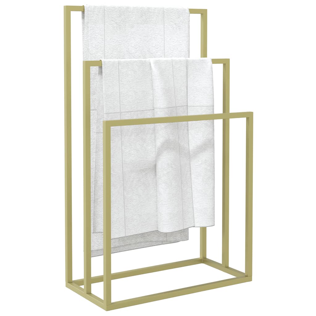 vidaXL Handtuchständer Golden 48x24x79 cm Eisen