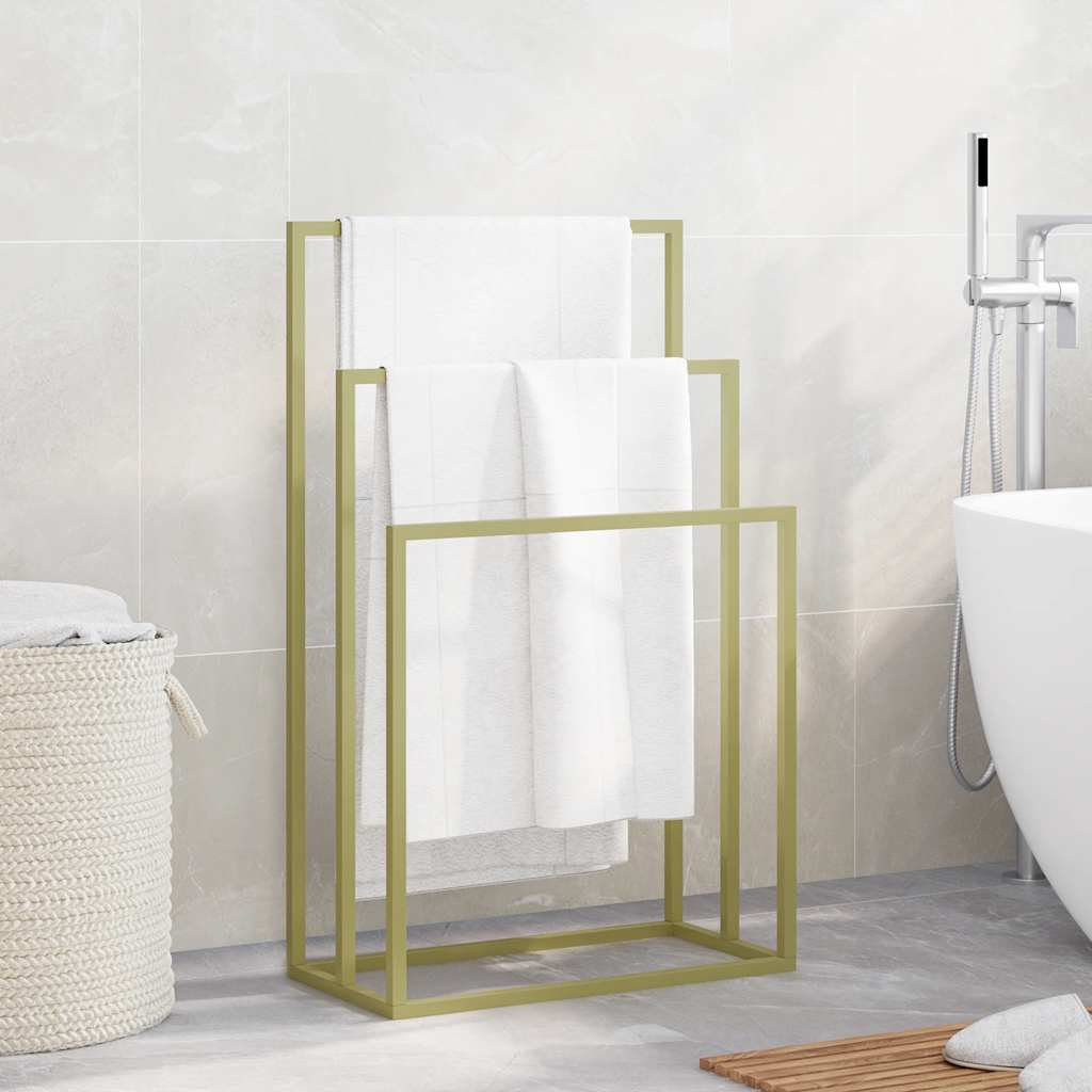 vidaXL Handtuchständer Golden 48x24x79 cm Eisen