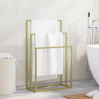 vidaXL Handtuchständer Golden 48x24x79 cm Eisen