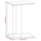 vidaXL Beistelltisch Weiß 40x30x59 cm Holzwerkstoff
