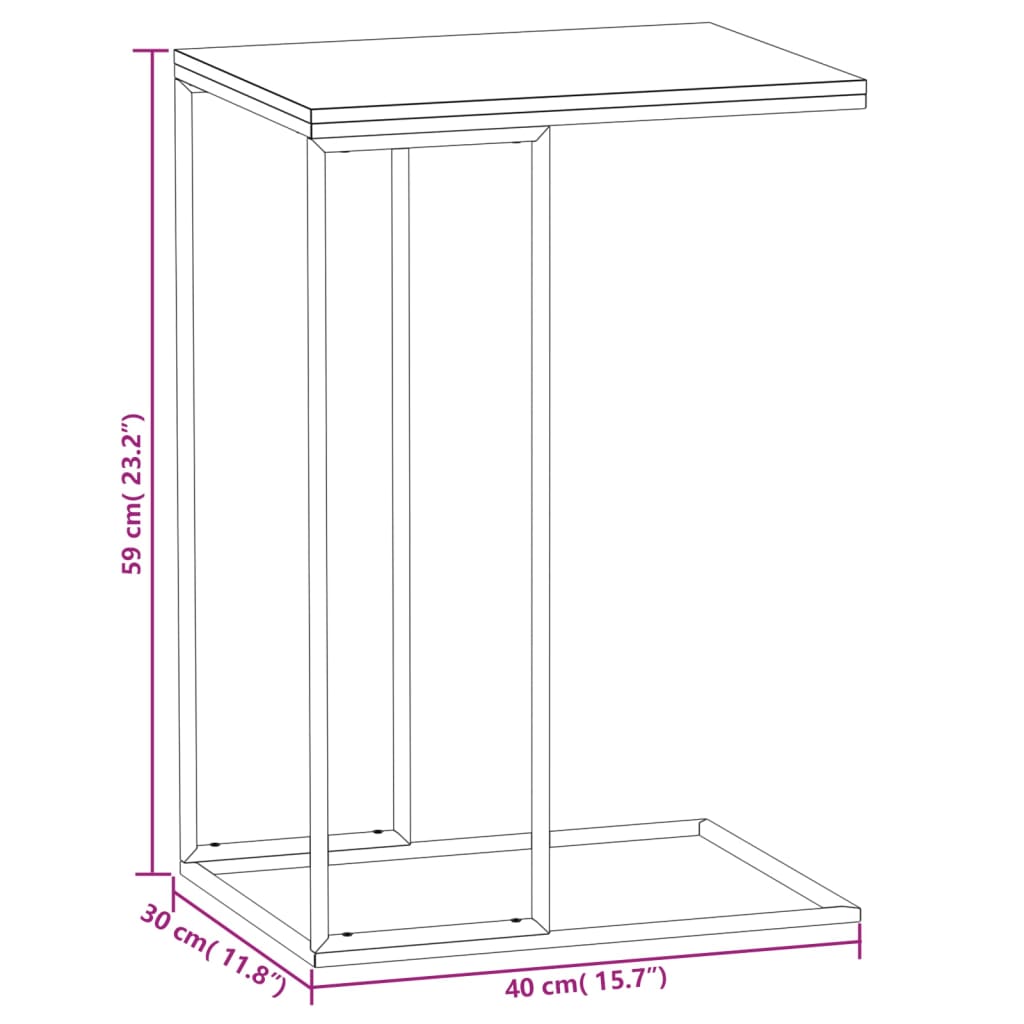 vidaXL Beistelltisch Weiß 40x30x59 cm Holzwerkstoff