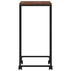 vidaXL Beistelltisch mit Rollen Schwarz 40x30x63,5 cm Holzwerkstoff
