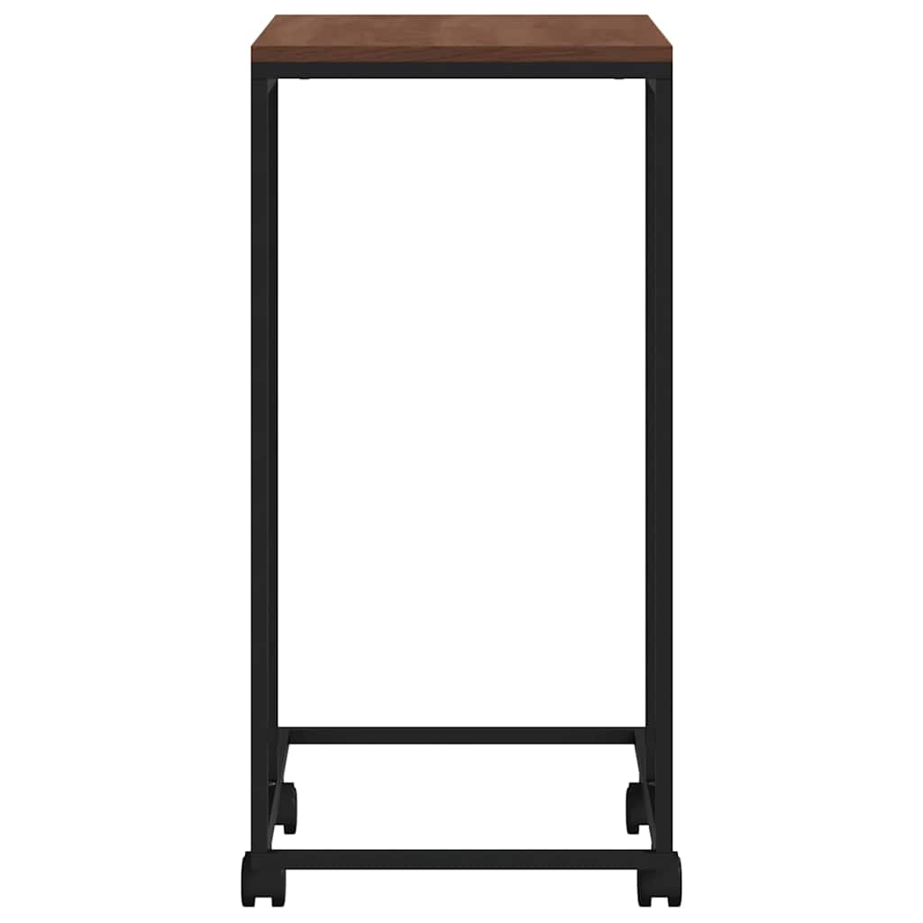 vidaXL Beistelltisch mit Rollen Schwarz 40x30x63,5 cm Holzwerkstoff