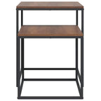 vidaXL Couchtisch-Set 2-tlg. Holzwerkstoff und Metall