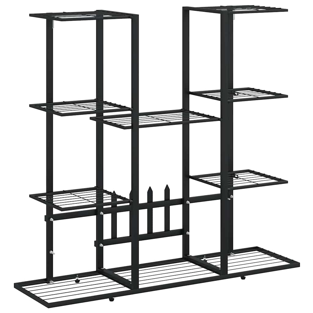 vidaXL Blumenständer 94,5x25x89 cm Schwarz Eisen