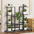 vidaXL Blumenständer mit Rollen 94,5x24,5x91,5 cm Schwarz Eisen
