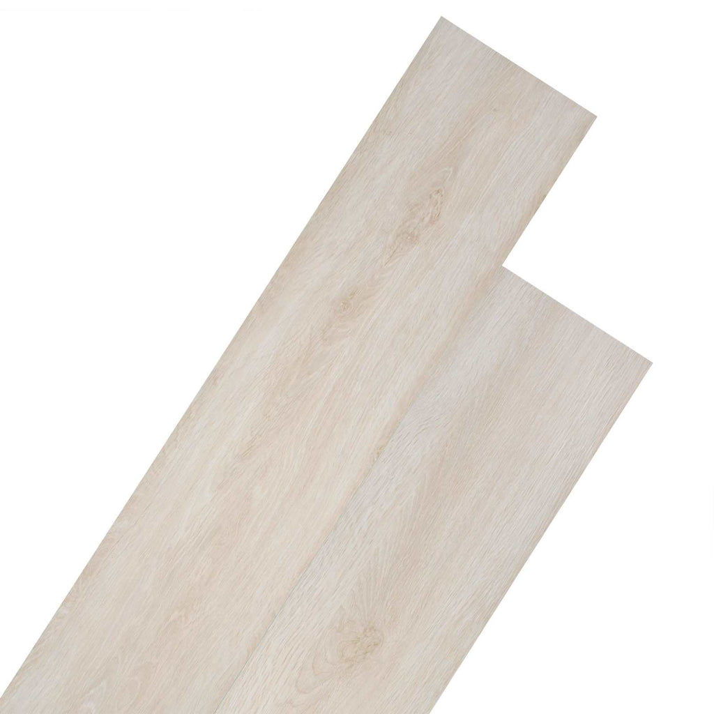 vidaXL Bodenplanken 18 pcs Eiche Klassik Weiß 2,51 m² PVC