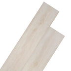vidaXL Bodenplanken 18 pcs Eiche Klassik Weiß 2,51 m² PVC