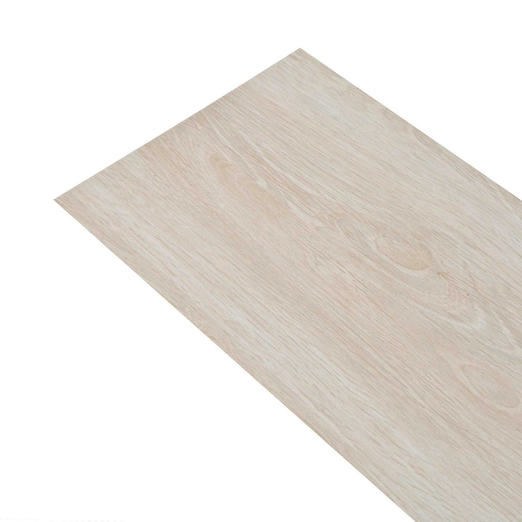 vidaXL Bodenplanken 18 pcs Eiche Klassik Weiß 2,51 m² PVC