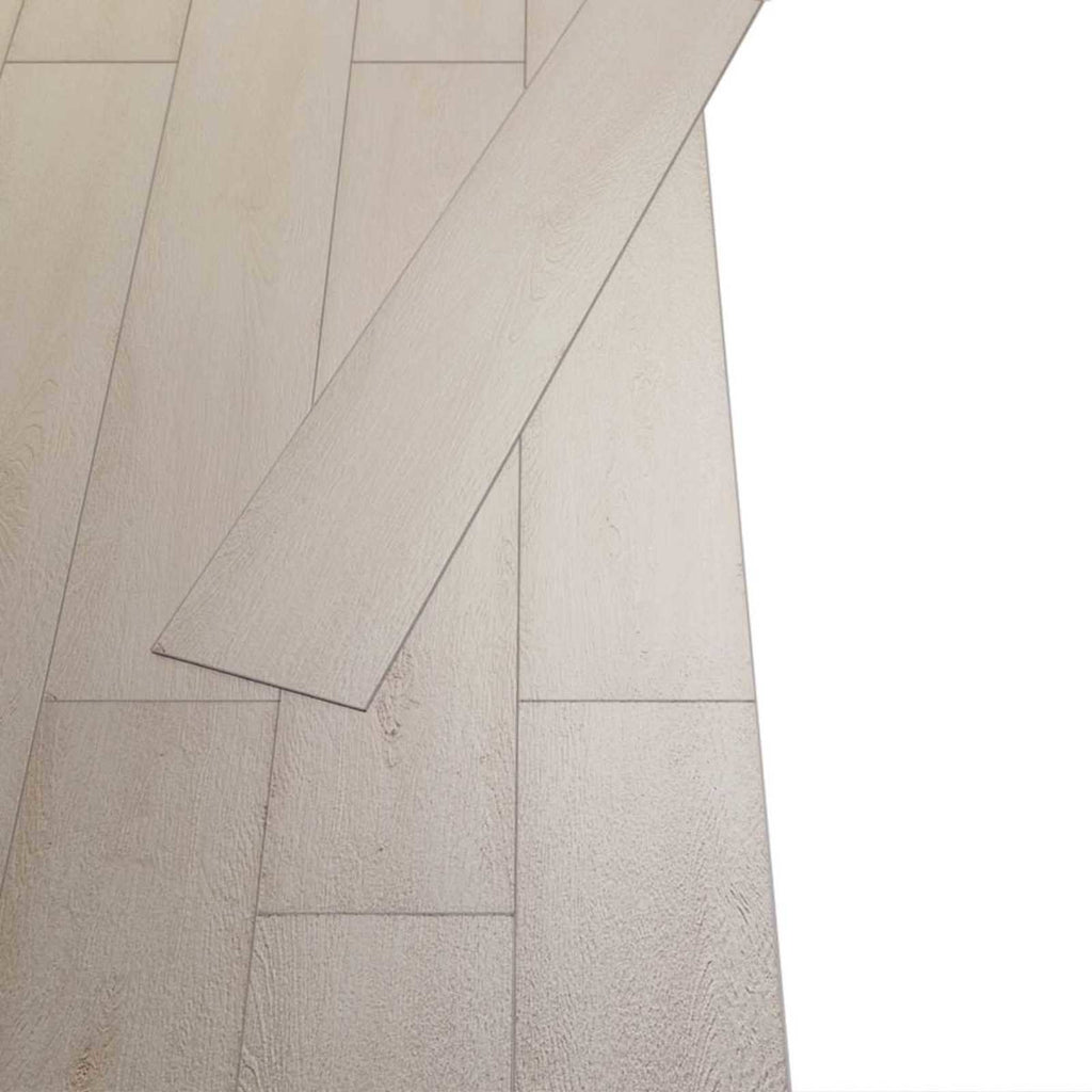 vidaXL Bodenplanken 18 pcs Eiche Klassik Weiß 2,51 m² PVC