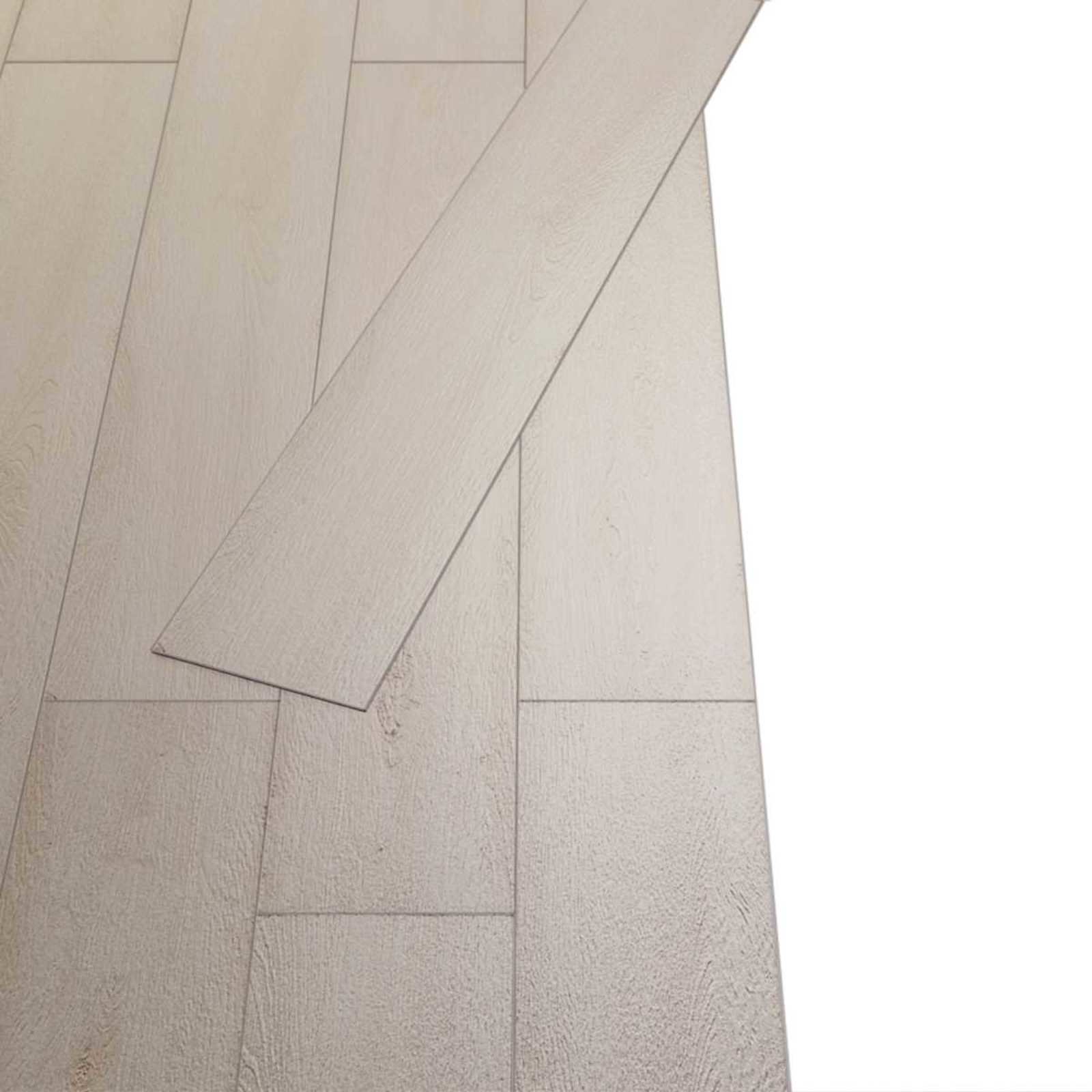 vidaXL Bodenplanken 18 pcs Eiche Klassik Weiß 2,51 m² PVC