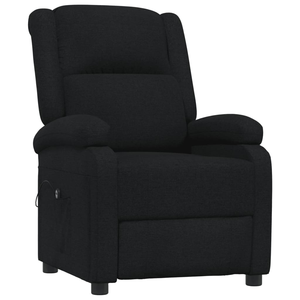 vidaXL Relaxsessel Elektrisch Schwarz Stoff