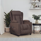 vidaXL Elektrischer Relaxsessel Braun Kunstleder