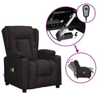 vidaXL Massagesessel Elektrisch Schwarz Kunstleder