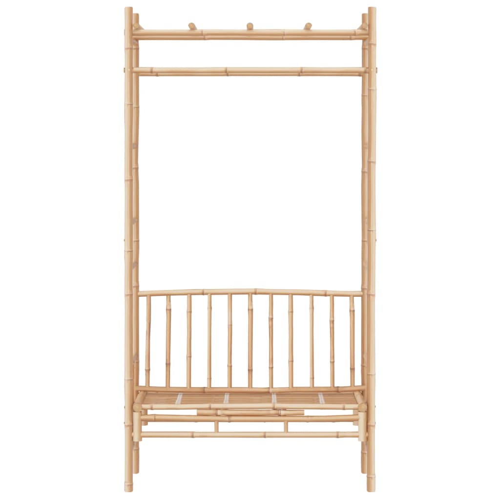 vidaXL Gartenbank mit Pergola 116 cm Bambus