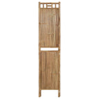 vidaXL 4-tlg. Raumteiler Bambus 160x180 cm
