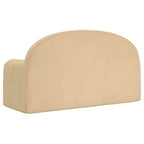 vidaXL 2-Sitzer Kindersofa mit Schlaffunktion Creme Weicher Plüsch