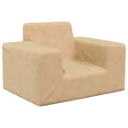 vidaXL Kindersofa Creme Weich Plüsch