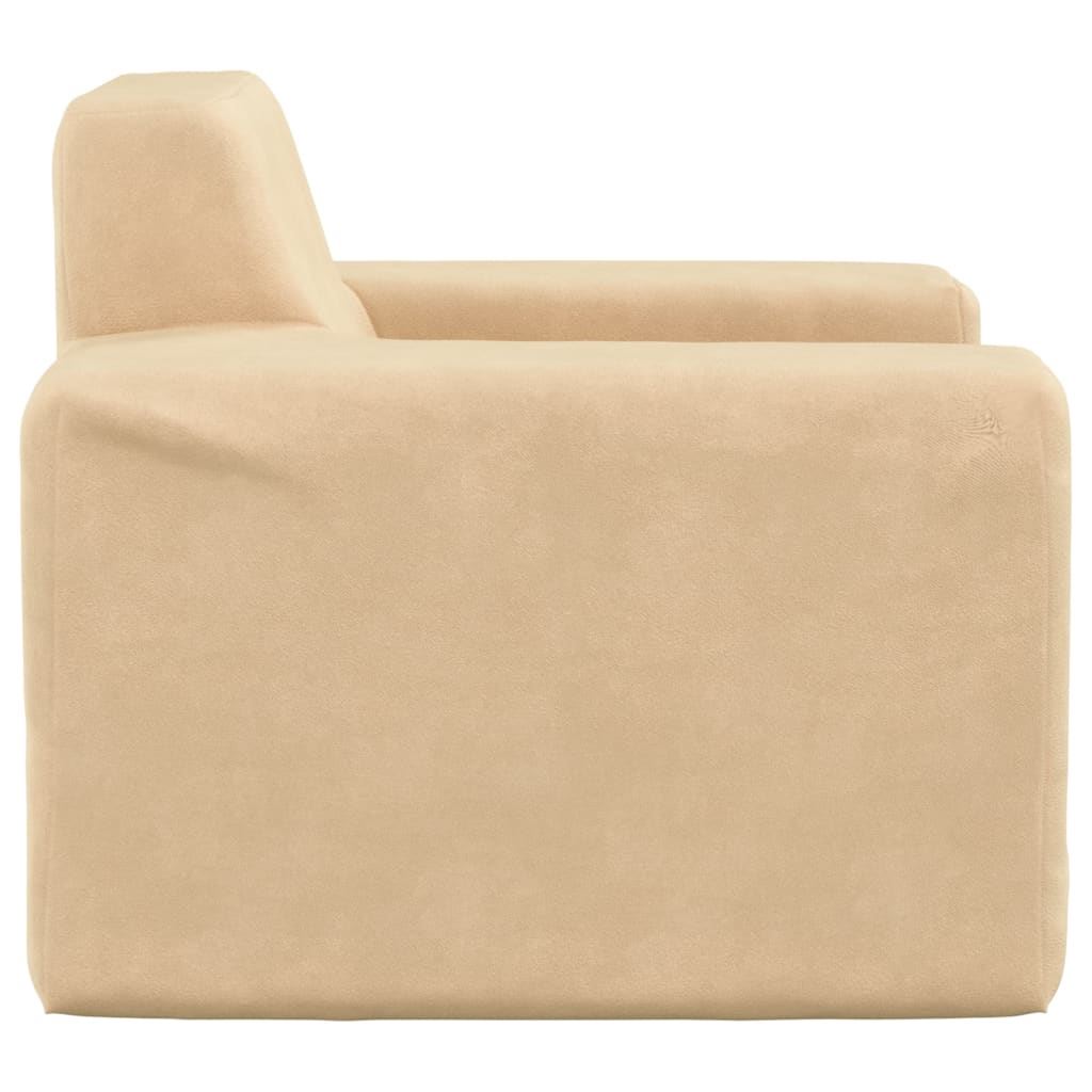 vidaXL Kindersofa Creme Weich Plüsch