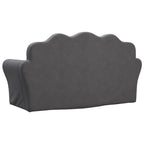 vidaXL 2-Sitzer Schlafsofa für Kinder Anthrazit Weicher Plüsch